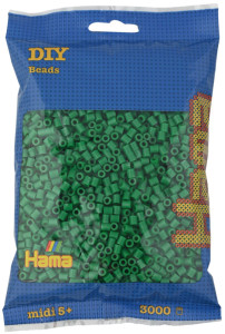 Hama Bügelperlen midi, blanc, dans un sac, 3000 pièces