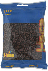 Hama Bügelperlen midi, blanc, dans un sac, 3000 pièces