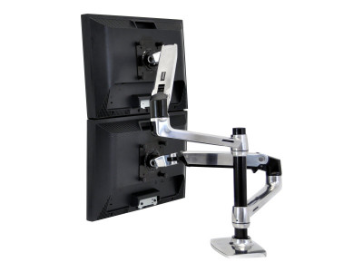 Ergotron : LX REDESIGN DUAL ARM POLE MOUNT 2 FLAT PANEL OR FP et NOTEBOOK (8.80kg)