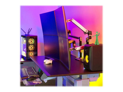 Ergotron : LX REDESIGN DUAL ARM POLE MOUNT 2 FLAT PANEL OR FP et NOTEBOOK (8.80kg)