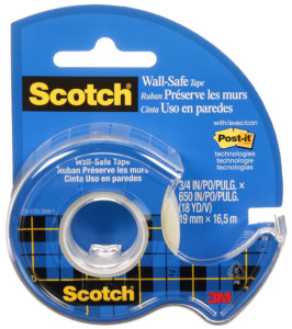 Film adhésif Scotch « mur de sécurité » dans le distributeur, 19mm x 16,5m
