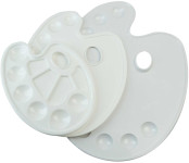 palette de mélange de couleurs KREUL SOLO Goya, plastique, ovale, blanc palette de mélange de couleurs KREUL SOLO Goya, plastique, ovale, blanc