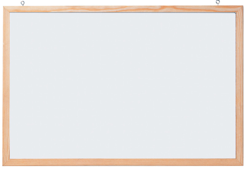 FRANKEN Tableau mural blanc avec cadre en bois, 800 x 600 mm