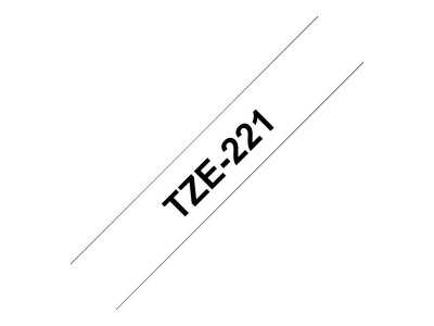 Brother TZE-221 ruban laminé P-Touch 9mm 8M Noir sur Blanc