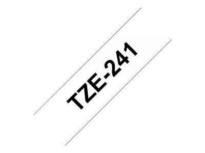 Brother TZE-241 ruban laminé P-Touch 18mm 8M Noir sur Blanc