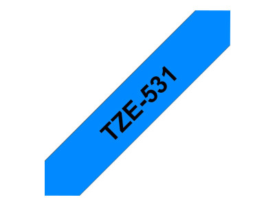 Brother TZE-531 ruban laminé P-Touch 12mm 8M Noir sur Bleu