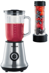 SEVERIN Mixeur multifonction + Smoothie Mix & Go SM 3737,