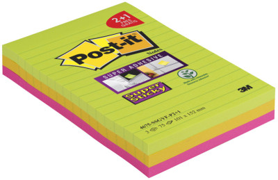 Post-it super collants, doublée, 101x152 mm