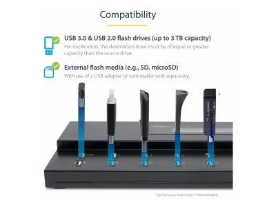 Startech : 1:15 STANDALONE USB DUPLICATOR / ERASER -FLASH DRIVES