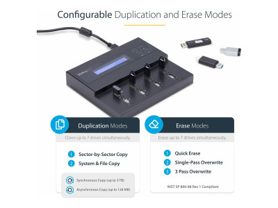 Startech : 1:7 STANDALONE USB DUPLICATOR / ERASER -FLASH DRIVES