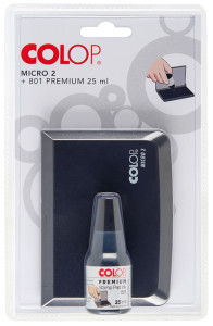 tampon encreur COLOP KOMBIBOX + encre de cachet, rouge