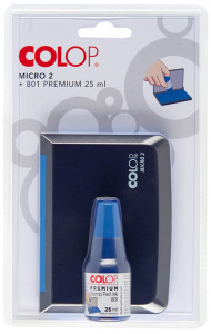 tampon encreur COLOP KOMBIBOX + encre de cachet, rouge