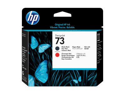 HP : HP 73 MATTE BLACK / CHROMATIC RED PRINTHEAD
