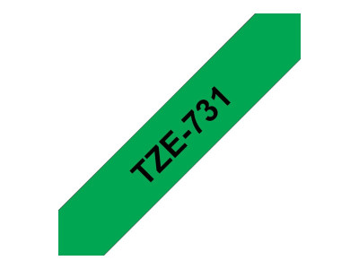 Brother TZE-731 ruban laminé P-Touch 12mm 8M Noir sur Vert