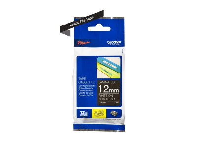 Brother TZE-335 ruban laminé P-Touch 12mm 8M Blanc sur Noir