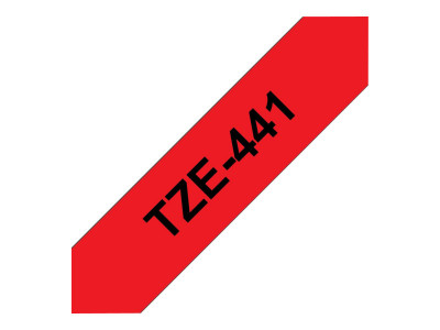 Brother TZE-441 ruban laminé P-Touch 18mm 8M Noir sur Rouge