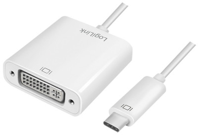 LogiLink Câble adaptateur USB 3.1 - DVI, blanc