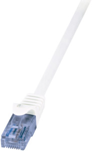 LogiLink EconLine câble de raccordement, Cat. 6A U / UTP, 5,0 m, blanc
