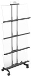 ALBA Présentoir mobile à étagères transparentes ALBA Présentoir mobile à étagères transparentes