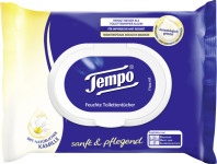 Tempo lingettes humides de toilette doux & soigneux, avec Tempo lingettes humides de toilette doux & soigneux, avec