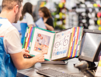 tarifold tdisplay Tischständer Metall, inkl. 10 Sichttafeln