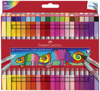 Faber-Castell Stylos double fibre, 20 cas