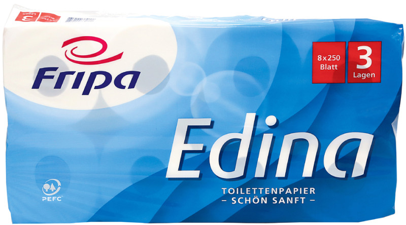 Fripa Papier hygiénqiue Edina, 3 couches, extra blanc