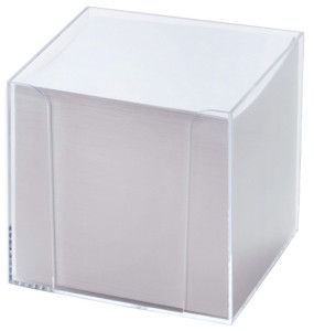 folia Zettelbox, le plastique, transparent, remplissant: blanc / couleur