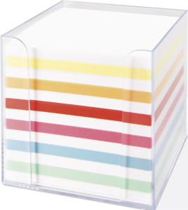 folia Zettelbox, le plastique, transparent, remplissant: blanc / couleur