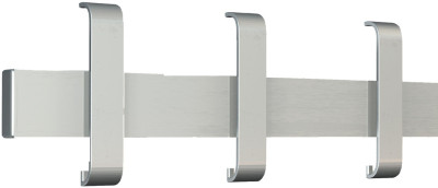 Porte-manteau mural de sécurité Eglise Mann Arosa, 3 crochets, aluminium argenté