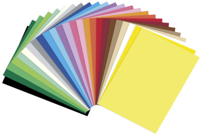 papier de construction folia, A4, 130 g / m², des couleurs assorties