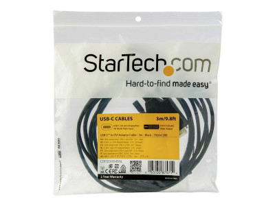 Startech : 3M / 10FT USB-C TO DVI cable 1920 X 1200 - BLACK