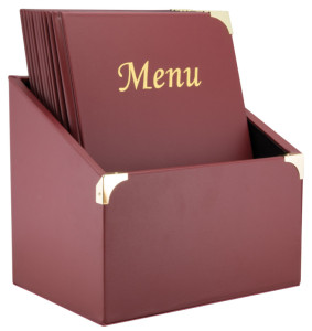 Portefeuille menus Securit boîte BASIC, A4, noir