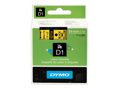 Dymo 24X7-TAPE Noir/Jaune .