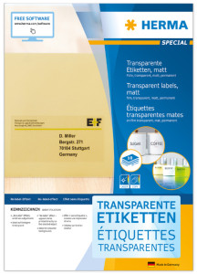 HERMA Etiquettes film SPECIAL, 97 x 42,3 mm, transparent