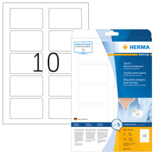 HERMA Etiquettes badges SPECIAL, 80x 50mm, blanc, détachable