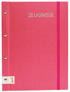ROTH dossier de certificat Metallium avec des vis de livre, rose
