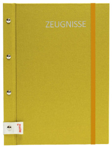 ROTH dossier de certificat Metallium avec des vis de fixation, bleu