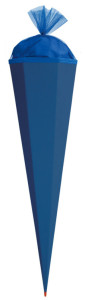 ROTH Schultüte artisanat avec volet, 850 mm, bleu pacifique