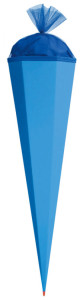 ROTH Schultüte artisanat avec volet, 850 mm, bleu pacifique