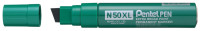Pentel marqueur permanent N50XL, pointe large, vert
