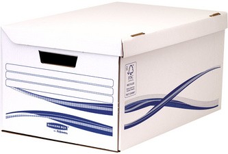Fellowes BANKERS BOX Basic Archiv-Klappdeckelbox Maxi, bleu