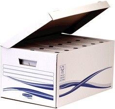 Fellowes BANKERS BOX Basic Archiv-Klappdeckelbox Maxi, bleu