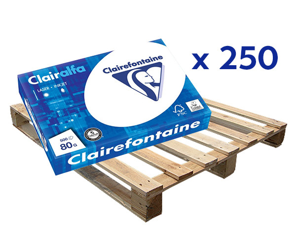 Ramette papier Clairefontaine Clairalfa A4 80 gr, toute la papeterie.