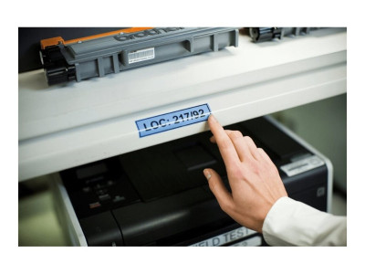 Brother TZE-551 ruban laminé P-Touch 24mm 8M Noir sur Bleu