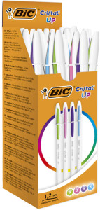 Stylo à bille BIC Cristal Secteur de la mode, couleurs assorties, 20