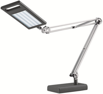 lampe de travail LED Hansa 4 travail, anthracite, avec base et pince
