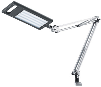 lampe de travail LED Hansa 4 travail, anthracite, avec base et pince