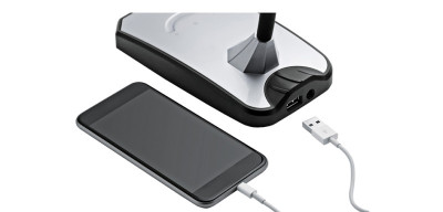 Hansa LED Lampe de table Twist, argent