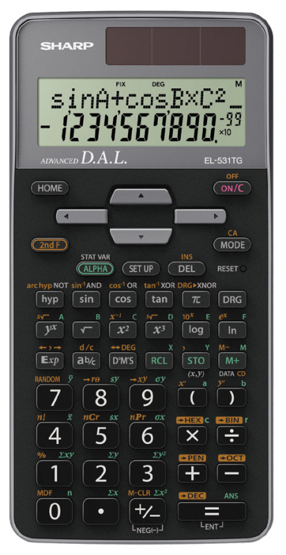 SHARP Calculatrice scientifique EL-531 TG-GR, couleur: vert